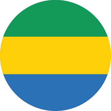 Circular national flag of Gabonのイラスト素材