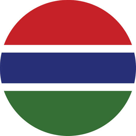 Circular national flag of Gambiaのイラスト素材