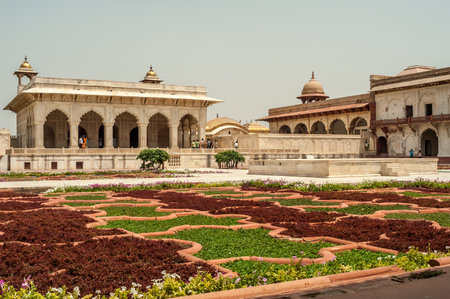 Garden in Agra Fort - Courtyardのeditorial素材