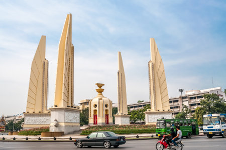 The Democracy Monument in Bangkokのeditorial素材