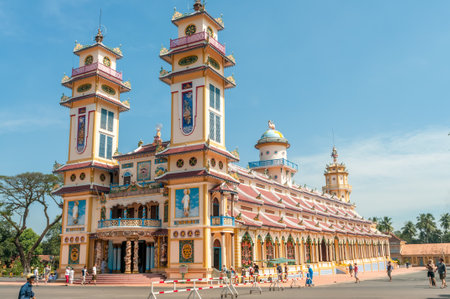 Cao Dai Temple - Tay Ninh - Vietnamのeditorial素材