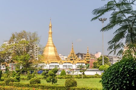 Sule Pagoda in Rangoon - Myanmarのeditorial素材