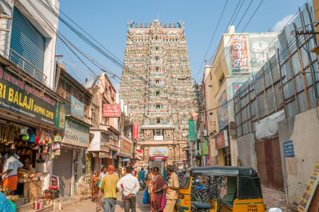 In The Street of Madurai - Indiaのeditorial素材