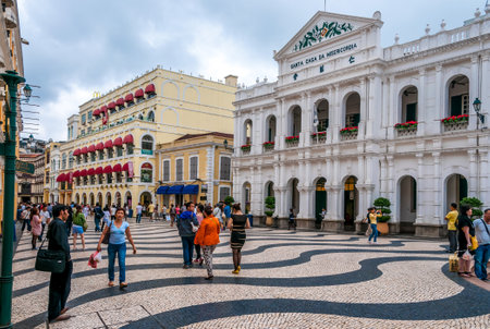 Senado Square of Macauのeditorial素材