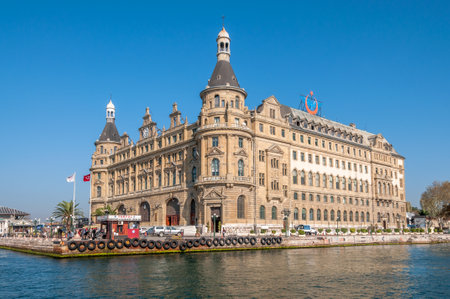 Haydarpasa railway terminal in the Asian part of Istanbulのeditorial素材