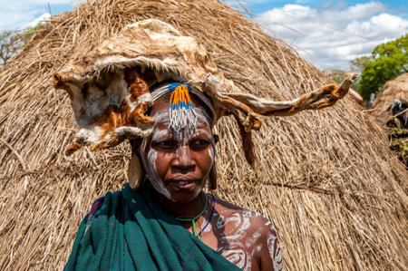 Omo Valley people - Mursi tribeのeditorial素材