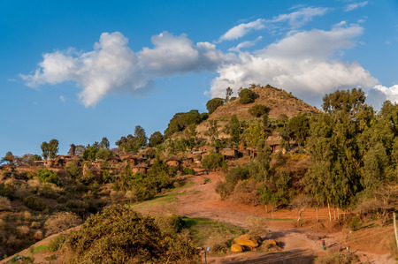 View at the Lalibela village in Ethiopia  の写真素材