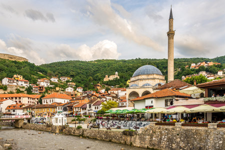 PRIZREN, KOSOVO - JULY 27,2014 - View at the Sinan Pasha mosque in Prizren  Prizren is a historic city located in Kosovo のeditorial素材