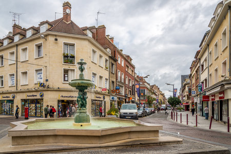 BEAUVAIS, FRANCE - AUGUST 23,2014 - In the streets of Beauvais. Beauvais is a historic cathedral city in the northern French region of Picardy.のeditorial素材