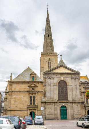 SAINT MALO, FRANCE - AUGUST 24,2014 - Cathedral of Saint-Malo. Saint Malo is a walled port city in Brittany in northwestern France on the English Channel.のeditorial素材