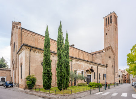 TREVISO,ITALY - SEPTEMBER 13,2014 - Church San Francesco in Treviso. Treviso stands at the river Sile in region Veneto.のeditorial素材
