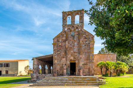 Church Nostra Signora di Castro in Oschiri - Italyの写真素材