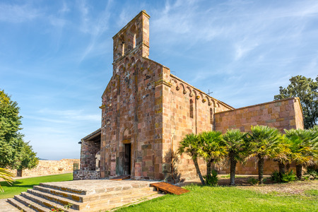 OSCHIRI,ITALY - SEPTEMBER 16,2014 - Church Nostra Signora di Castro near Oschiri.Church of Nostra Signora di Castro, which was once the cathedral of a diocese centred on the now disappeared town of Castro.の写真素材
