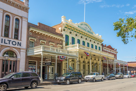 SACRAMENTO USA MAY 192015 Old Sacramento Consists of cobbled streets and many historic buildings Several from the 1850s and 1860s.のeditorial素材