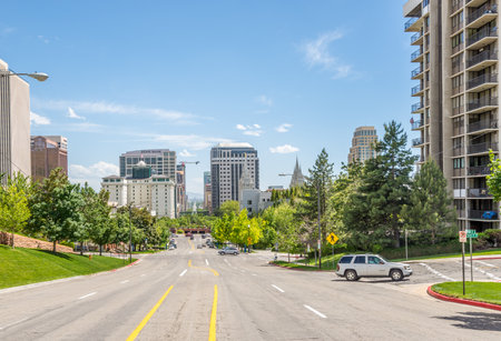 SALT LAKE CITY, UTAH - JUNE 1,2015 - In the streets of Salt Lake City. Salt Lake City is the capital...