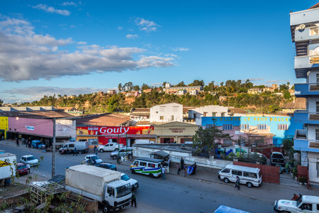 FIANARANTSOA,MADAGASCAR - AUGUST 04,2015 - Fianarantsoa is a city  in south central Madagascar.Fianarantsoa is the capital of Haute Matsiatra Region. It was built in the early 19th century.のeditorial素材