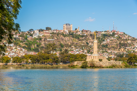 View at the Antananarivo from Anosy lake - Madagascarの写真素材