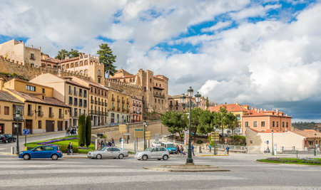 SEGOVIA, SPAIN - APRIL 22.2016 - Segovia is a city in the autonomous region of Castile and Leon in Spain. It is the capital of Segovia Province.のeditorial素材