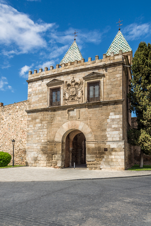 Gate of Alfonso VI in Toledo - Spainの写真素材