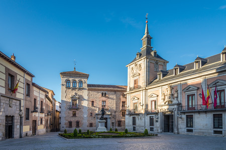 Villa Place with historical building City of Madrid in Spainの写真素材