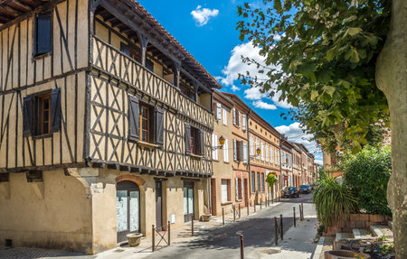 MURET,FRANCE - AUGUST 30,2016 - In the streets of Muret. Muret is a commune in the Haute-Garonne department.のeditorial素材