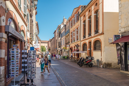 TOULOUSE,FRANCE - AUGUST 30,2016 - In the streets of Toulouse. Toulouse is the capital city of the southwestern French department of Haute-Garonne, as well as of the Occitanie region.のeditorial素材