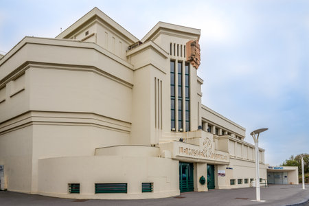 BIARRITZ,FRANCE - AUGUST 31,2016 - Building of Sea Museum in Biarritz. Biarritz is a city on the Bay of Biscay, on the Atlantic coast in the Pyrenees-Atlantic department.のeditorial素材