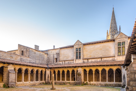 Vestibul of Cloister in Saint Emilion in Franceの写真素材