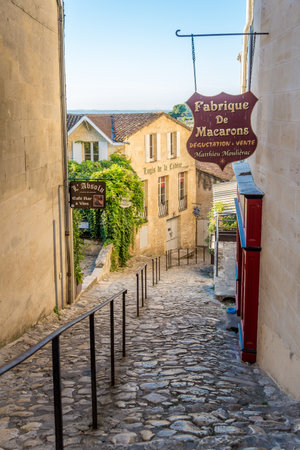 SAINT EMILION,FRANCE - SEPTEMBER 1,2016 - In the streets of Saint Emilion. Saint Emilion is a commune in the Gironde department in southwestern France.のeditorial素材