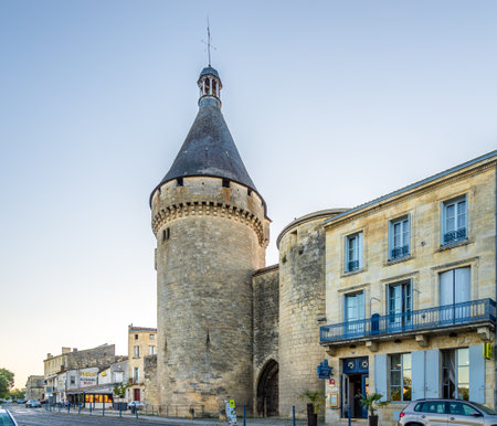 LIBOURNE,FRANCE - SEPTEMBER 1,2016 - Old Bastion from fortress of Libourne city. Libourne  is a commune in the Gironde department in southwestern France.のeditorial素材