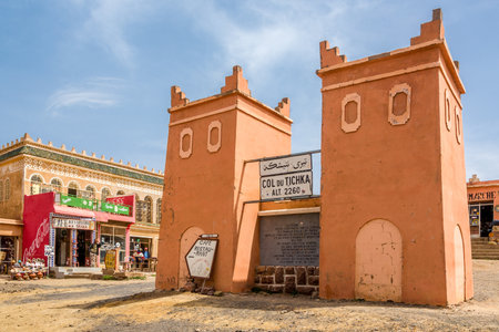 Tizi N Tichka, Morocco - APRIL 2.2017 - Tizi n'Tichka is a mountain pass in Morocco. With elevation of 2,260 m above the sea level and is the major Highest mountain pass of North Africa.のeditorial素材
