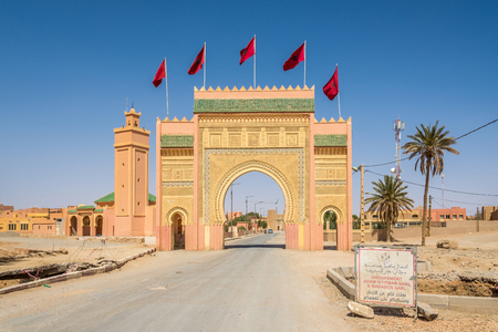 View at the Western city gate of Rissani - Moroccoの写真素材
