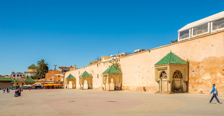 MEKNES,MOROCCO - APRIL 7,2017 - At the El Hedim square in Meknes. Meknes is one of the four Imperial cities of Morocco.のeditorial素材