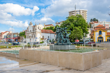 LEIRIA,PORTUGAL - MAY 11,2017 - In the streets of Leiria in Portugal. Leiria is located in the Centro Region halfway between Lisbon and Porto.のeditorial素材