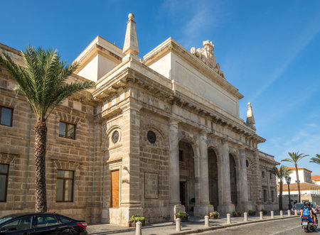 CADIZ,SPAIN - SEPTEMBER 30,2017 - View at the building of Museum in Cadiz. Cadiz is the oldest continuously inhabited city in Spain.のeditorial素材