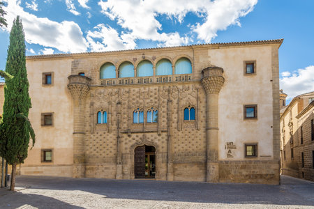 BAEZA,SPAIN - OCTOBER 2,2017 - Palace Jabalquinto - University building in Baeza. Baeza is an Andalusian town in the province of Jaen in southern Spain.のeditorial素材