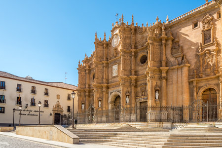 GUADIX,SPAIN - OCTOBER 3,2017 - View at the cathedral of Guadix. Construction of the building began in the 16th century and was completed in 18th century.のeditorial素材