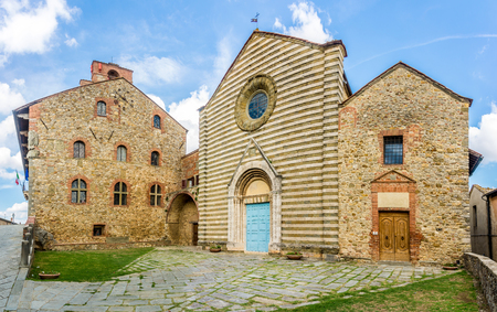 View at the church of San Francesco in Lucignano - Italyの写真素材