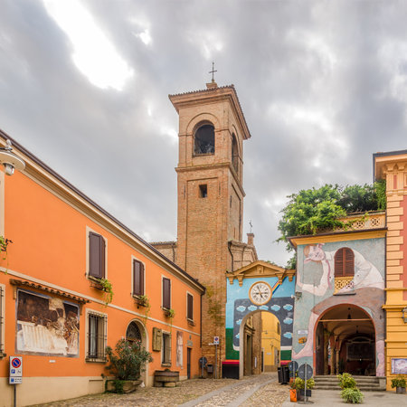 DOZZA,ITALY - SEPTEMBER 24,2018 - At the Zotti place of Dozza town. Dozza is known for its festival...