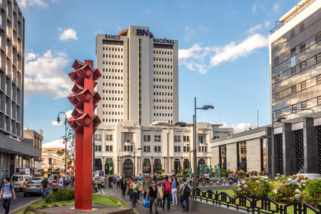 SAN JOSE,COSTA RICA - MARCH 22,2019 - In the streets of San Jose. San Jose is Capital of Costa Rica.のeditorial素材