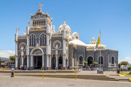 CARTAGO,COSTA RICA - MARCH 23,2019 - View at the Basilica of Our Lady of the Angels in Cartago. Cartago is the third largest city in Costa Rica.のeditorial素材
