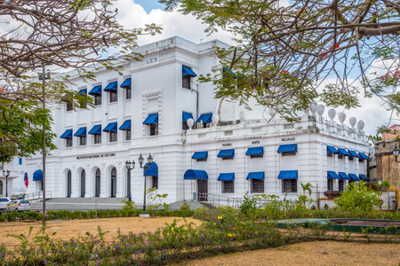 PANAMA CITY,PANAMA - MARCH 28,2019 - Building of Theatre in Old District (Casco Viejo)of Panama City. Casco Viejo is the historic district of Panama City.のeditorial素材
