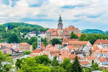 View at the Cesky Krumlov Town - Czech Republicの写真素材