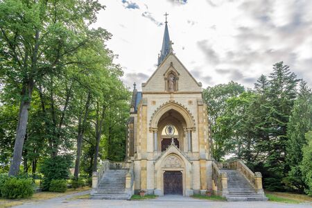 Bucquoy Chapel at the Cemetery of Nove Hrady - Czech Republicの写真素材