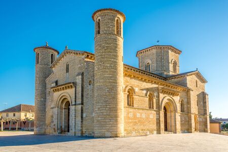 View at the Church of San Martin in Fromista, Spainの写真素材