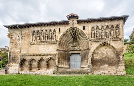 View at the Church of Santo Sepulcro in Estella Lizarra, Spainの写真素材