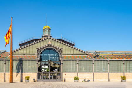 BARCELONA,SPAIN - MAY 20,2019 - View at the Born Cultural Centre building in Barcelona. Barcelona is the capital and largest city of the autonomous community of Catalonia in Spainのeditorial素材