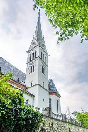 View at the Church of Saint Martin in Bled Town - Sloveniaの写真素材