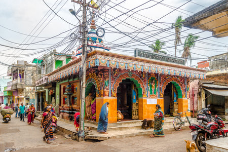 PURI,INDIA - NOVEMBER 9,2019 - In the streets of Puri. Puri is one of the original Char Dham pilgrimage sites for Hindus.のeditorial素材