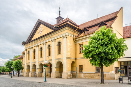 KEZMAROK,SLOVAKIA - JUNE 11,2020 - View at the Building of Redoubt (Reduta) in the streets of Kezmarok. Kezmarok is a town in the Spis region of eastern Slovakia.のeditorial素材